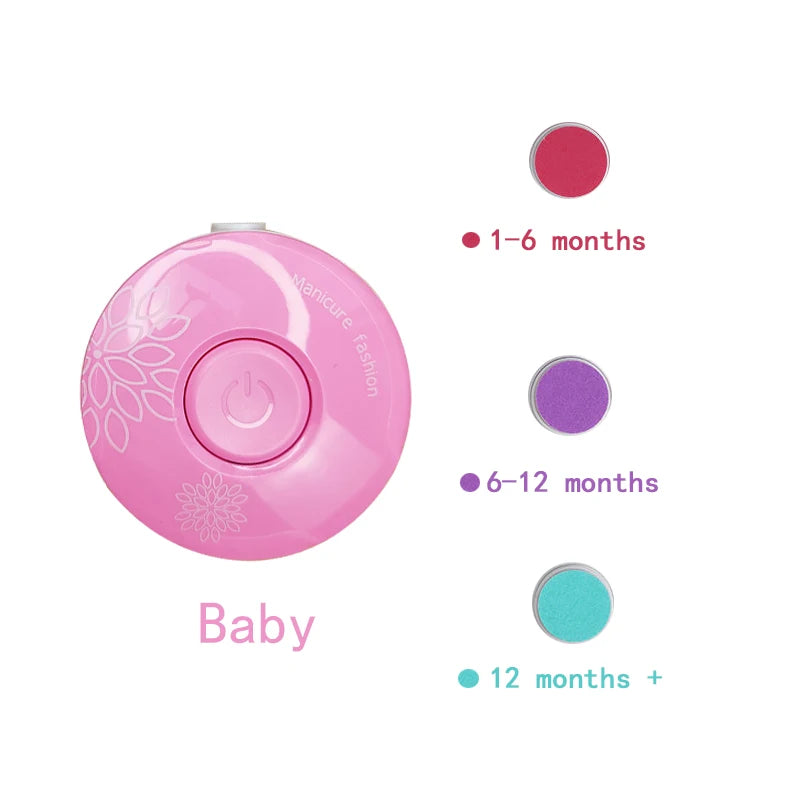 Electric Baby Nail Trimmer Kid Nail Polisher Tool Infant Manicure Scissors Baby Hygiene Kit Baby Nail Clipper Cutter For Newborn