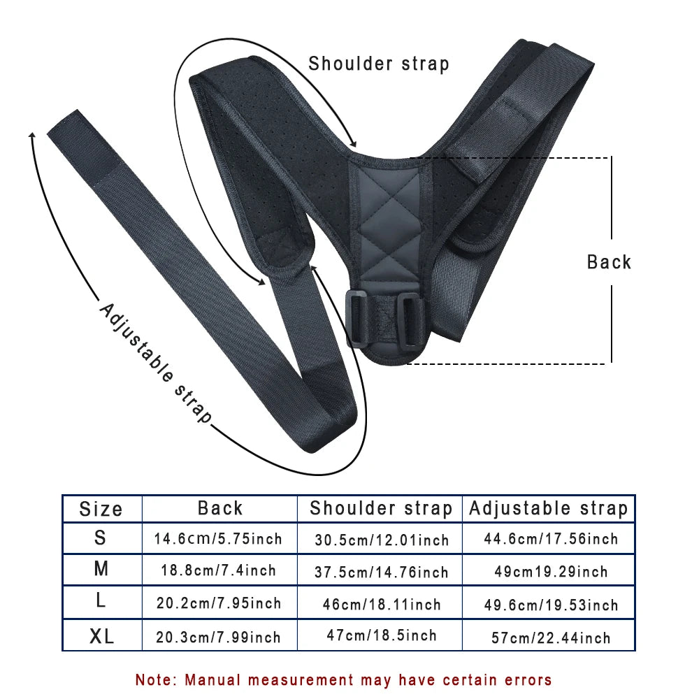 Back Posture Correction Belt Hunchback Corrector Adult Men and Women Sitting Posture Correction Belt Shoulder Straight Back