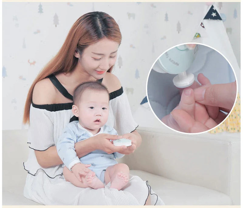 Electric Baby Nail Trimmer Kid Nail Polisher Tool Infant Manicure Scissors Baby Hygiene Kit Baby Nail Clipper Cutter For Newborn